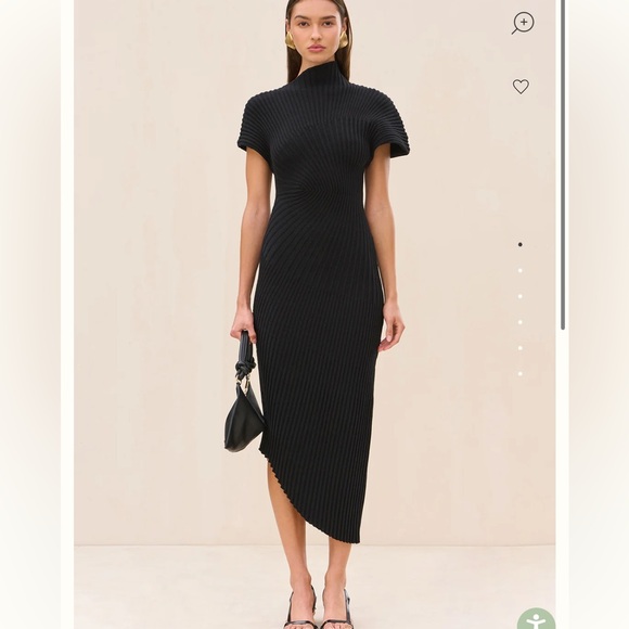 NWT Cult Gaia CHRYSTA KNIT DRESS black new with tags size small - Picture 1 of 12